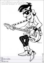 coloriage-guitariste-